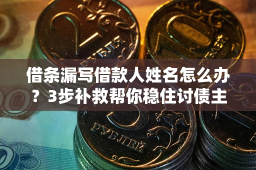济南借条漏写借款人姓名怎么办？3步补救帮你稳住讨债主动权